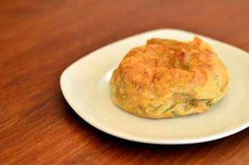 turkish borek on white plate