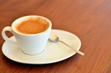 turkish sahlep in white cup