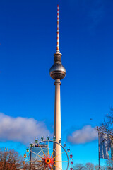 Berliner Fernsehturm or the TV Tower of Berlin, Germany