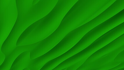 A green desert with dunes. Beautiful abstraction with sinuous diagonal lines. Green texture. 3D image.
