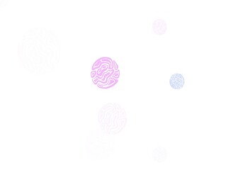 Fototapeta na wymiar Light Pink, Blue vector background with bubbles.