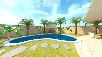 プール付き住宅