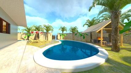 プール付き住宅