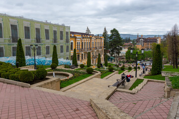 View of the cascade staircase and the house of the merchant Kalinkin in Kislovodsk © ILIA