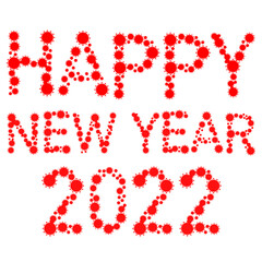 Happy New Year 2022 concept illustration