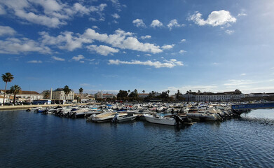 Fototapeta na wymiar Hafen Faro Portugal Algarve