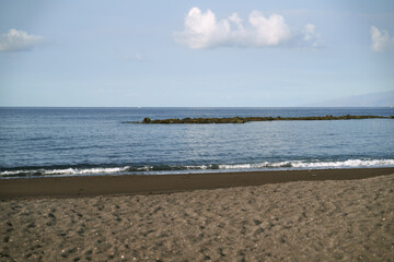 View from the shore to the sea in La Caleta, Costa Adeje, Tenerife