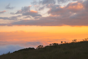 sunset in the mountains