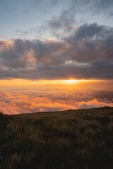sunrise over the mountains