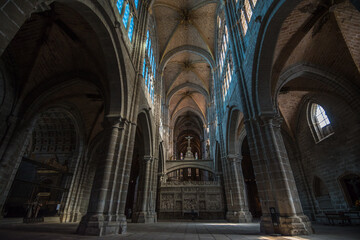 Fototapeta premium Avila, Spain, October 2019 - inner view of the beautiful Cathedral of Avila