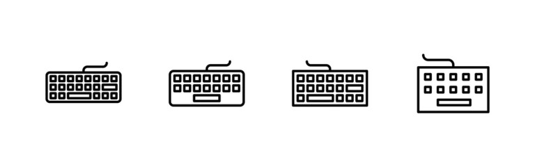 Keyboard icons set. keyboard sign and symbol