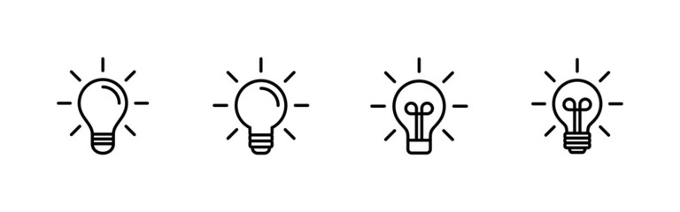 Lamp icons set. Light bulb sign and symbol. idea symbol.