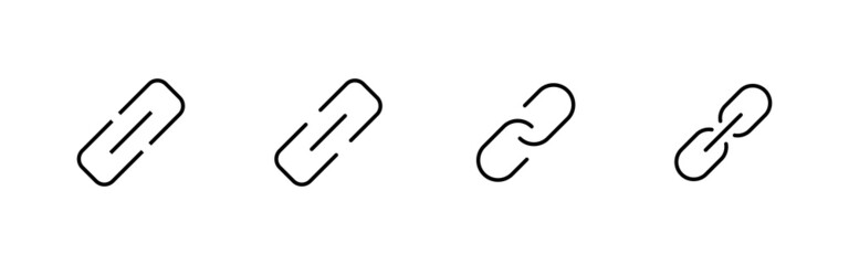 Obraz premium Link icons set. Hyperlink chain sign and symbol