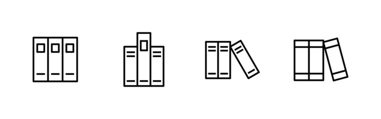 Library icons set. education sign and symbol