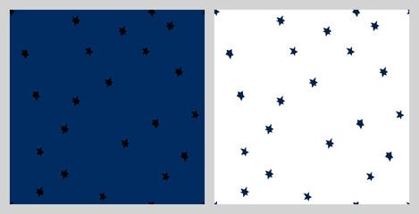 Christmas seamless pattern with isolated painted stars. Flat vector illustration for paper, textile, fabric, prints, wrapping, greeting cards, banners