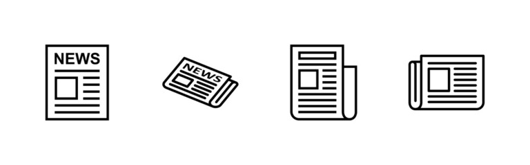 Newspaper icons set. news paper sign and symbolign
