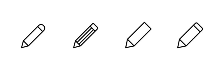 Pencil icons set. pen sign and symbol. edit icon vector