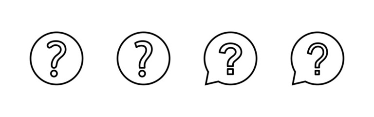 Question icons set. question mark sign and symbol