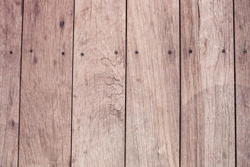Wood texture background, deck wood with nails