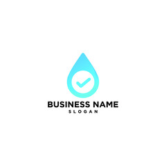 Water Check Simple Modern Logo