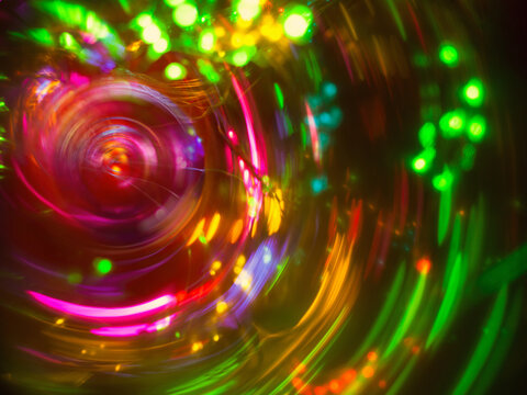 Abstract background with circles and lights