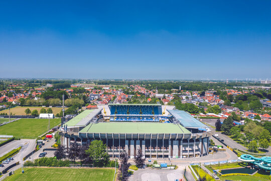 Bruges, Belgium - June 2021: Jan Breydel Stadium, Home Arena For Two Football Teams: Club Brugge And Cercle Brugge