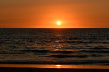 Mazatlán en los atardeceres de México en el océano pacífico