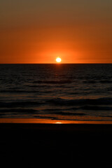 Mazatlán en los atardeceres de México en el océano pacífico