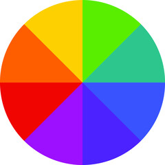 Obraz premium Hallow color wheel or color picker circle vector icon for drawing