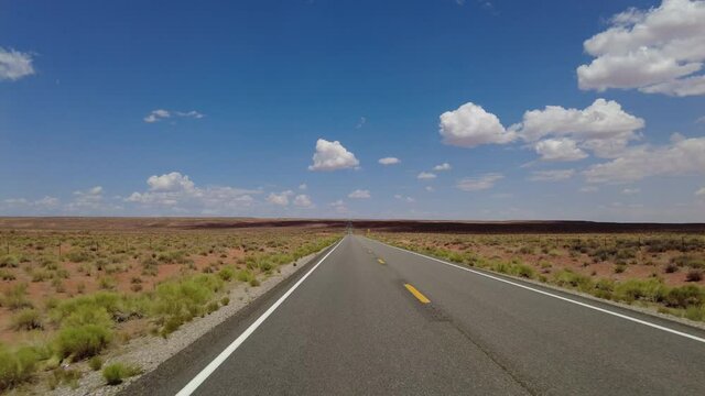 Driving Plate Monument Valley Scenic Drive Highway 163 Southbound Multicam Set 03 Rear View Forrest Gump Arizona Utah Southwest USA