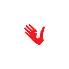 Obraz premium Hand care logo template vector design