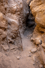 Brocken Ladder Marks The Entrance To An Eroding Slot Canyon