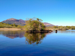 lake and mountains
