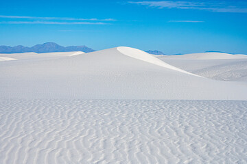 Crest of Gypsum Sand Dune With San Andres Mountains In The Distance
