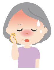 高齢者　女性　ほてり