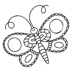 vector doodle butterfly, butterfly icon