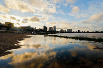 Campos dos Goytacazes - Brazil - downtown skyline - sunset and clouds - Paraiba do Sul river