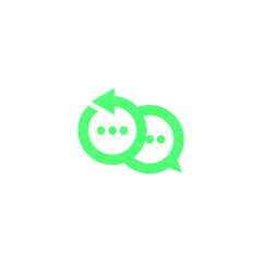 Abstract Re Chat Logo SImple Design Vector 