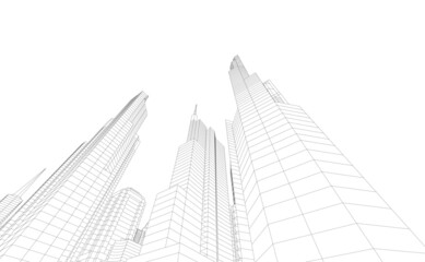 Fototapeta premium skyscrapers in the city