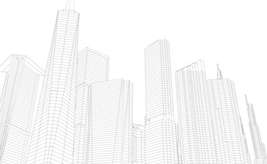 Fototapeta premium skyscrapers in the city