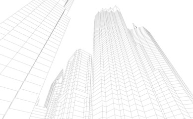 Fototapeta premium skyscrapers in the city
