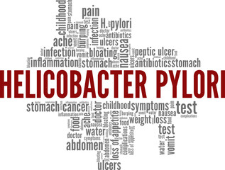 Helicobacter Pylori conceptual vector illustration word cloud isolated on white background.