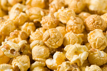 close up of popcorn texture background
