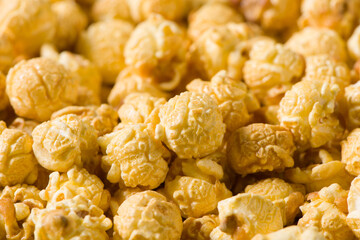 close up of popcorn texture background