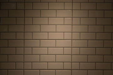 brown brick wall tile texture use for background