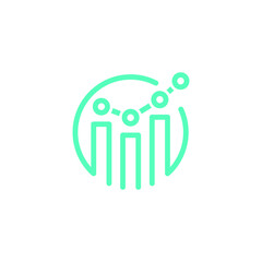 Financial Advisor Graph Accounting Simple Modern Logo Design