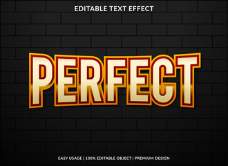 perfect text effect editable template use for business brand and logo