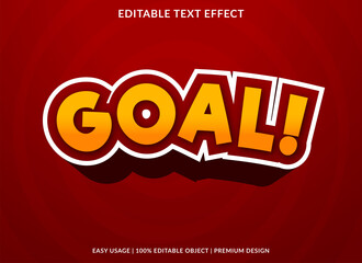 goal text effect editable template use for business brand and logo