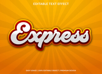 express text effect editable template use for business brand and logo