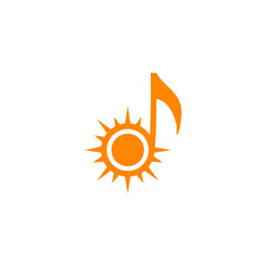 Sunset Music Modern Simple Logo Design